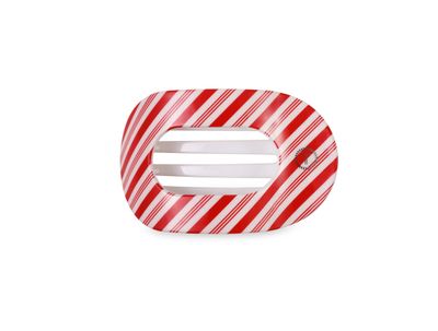 Teleties™ Flat Round Hair Clip | Candy Cane Crush