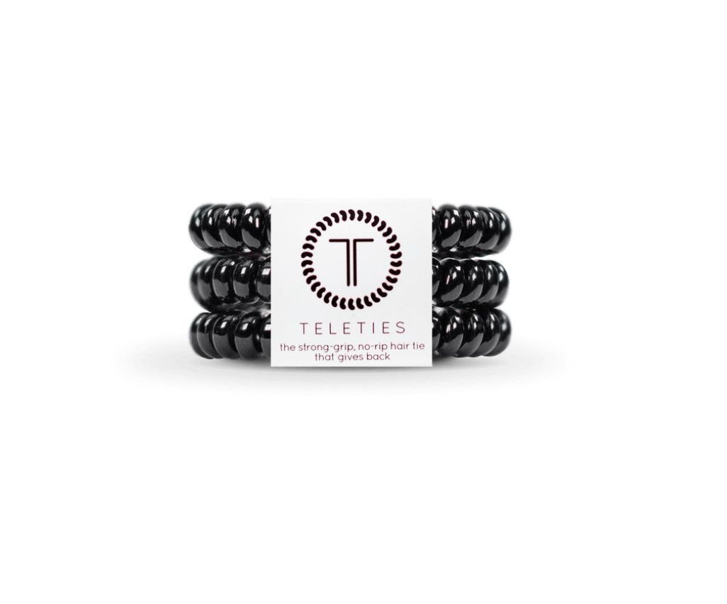 Teleties™ Hair Ties | Jet Black, Size: Small