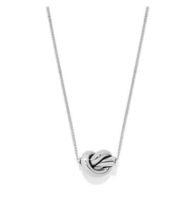 Interlok Single Knot Mini Necklace Silver