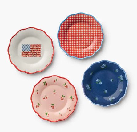 Americana Melamine Assorted Dessert Plates