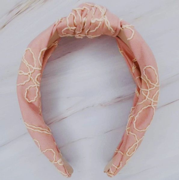 Artful Stitch Knotted Headband, Color: Pink