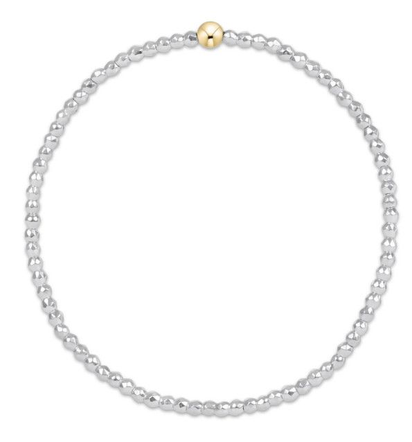 Enewton EGIRL Bright Silver Faceted Hematite 2mm Bead Bracelet