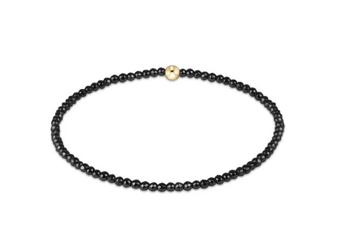 Faceted Hematite 2mm Bead Bracelet