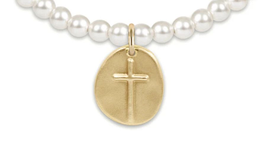 Classic Pearl 4mm Inspire Gold Charm