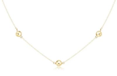 15&quot; Choker Simplicity Chain Gold Classic 6mm Gold