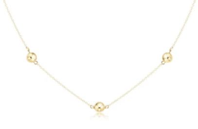 15&quot; Choker Simplicity Chain Gold Classic 6mm Gold