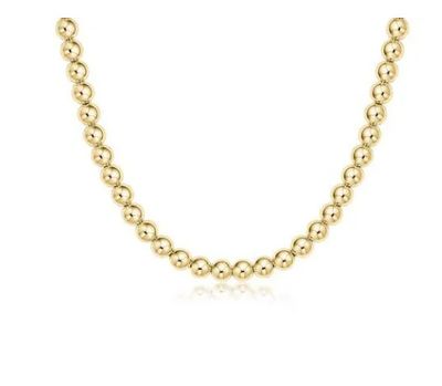 15&quot; Choker Classic Gold 6mm Bead