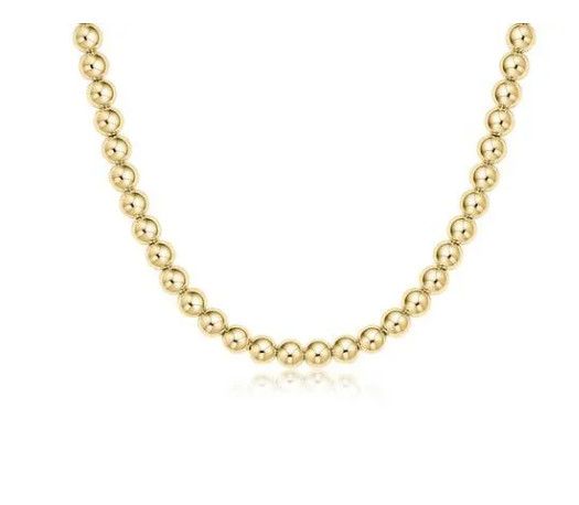 15&quot; Choker Classic Gold 6mm Bead