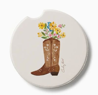 Western Cowgirl Car Coaster