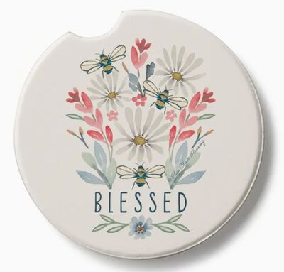 Blessed Bouquet Car Coaster