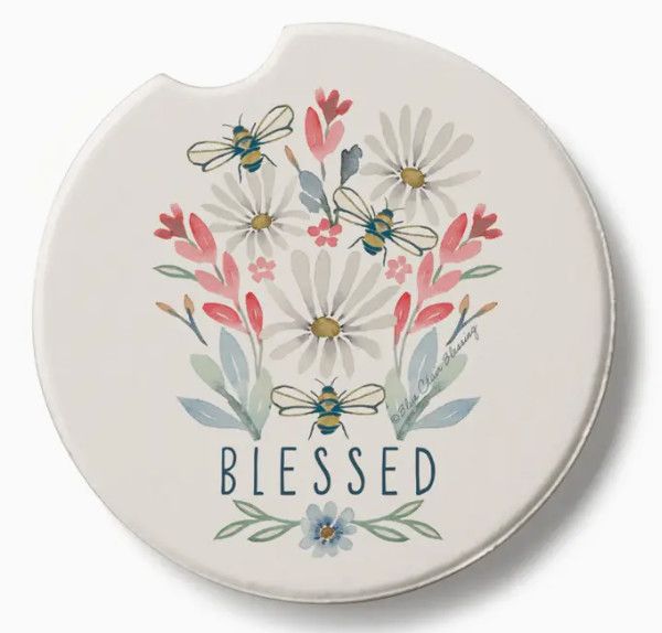 Blessed Bouquet Car Coaster