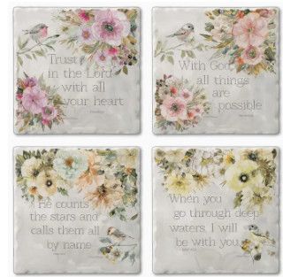 Sunny Scriptures 4 Pack Assorted Coaster Set