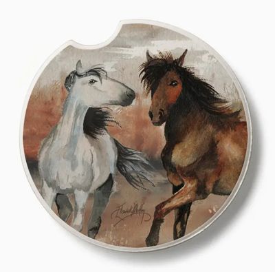Southwest Horses Car Coaster