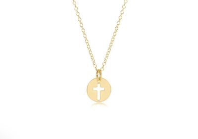 Enewton EGIRL 14&#39; Necklace Gold Blessed Gold Disc