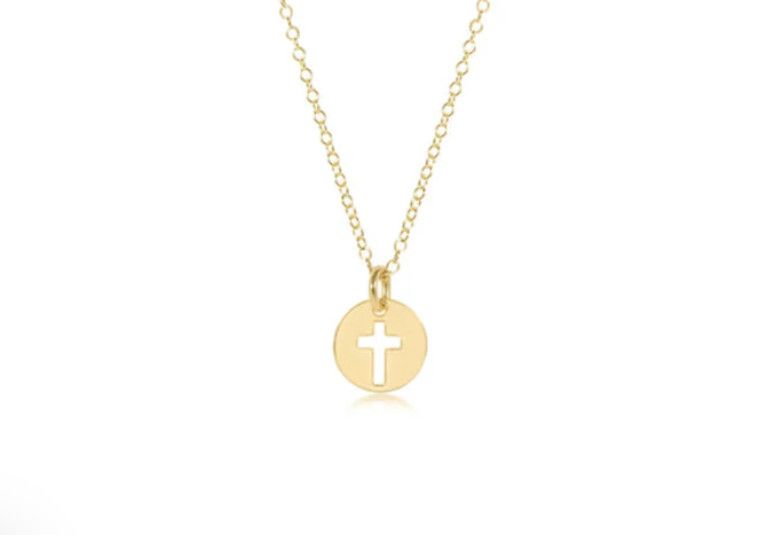 Enewton EGIRL 14&#39; Necklace Gold Blessed Gold Disc