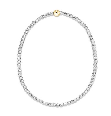 Silver Faceted Hematite 2mm Bead Bracelet