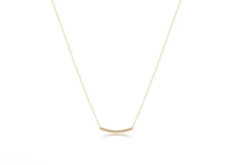 Enewton EGIRL 14&quot;Necklace Gold Bliss Bar Small Gold