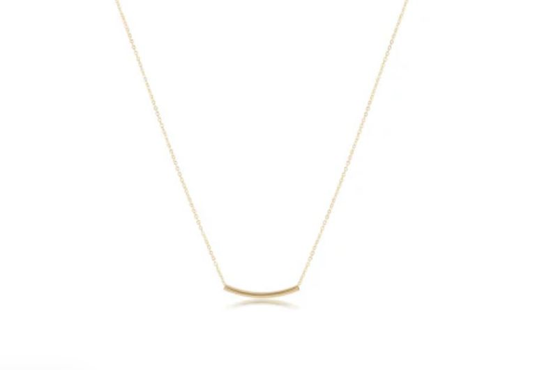 Enewton EGIRL 14&quot;Necklace Gold Bliss Bar Small Gold