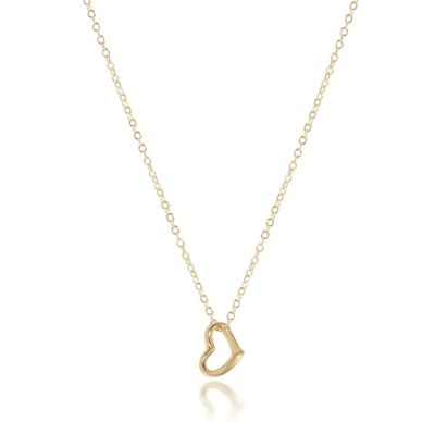 Enewton EGIRL 14&quot; Necklace Gold Love Gold Charm