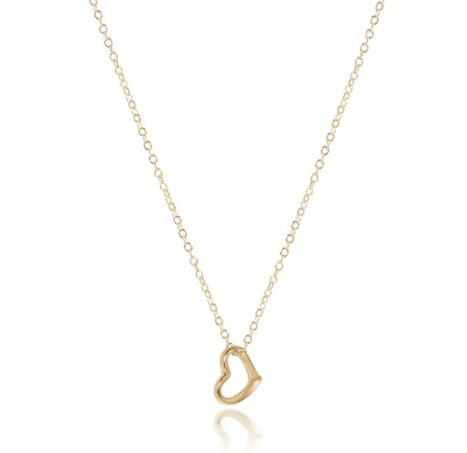 Enewton EGIRL 14&quot; Necklace Gold Love Gold Charm