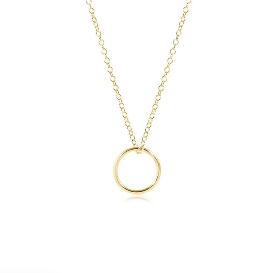 Enewton EGIRL 14&quot; Necklace Gold Halo Gold Charm