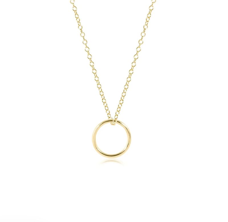 Enewton EGIRL 14&quot; Necklace Gold Halo Gold Charm