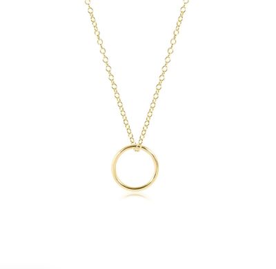 Enewton EGIRL 14&quot; Necklace Gold Halo Gold Charm