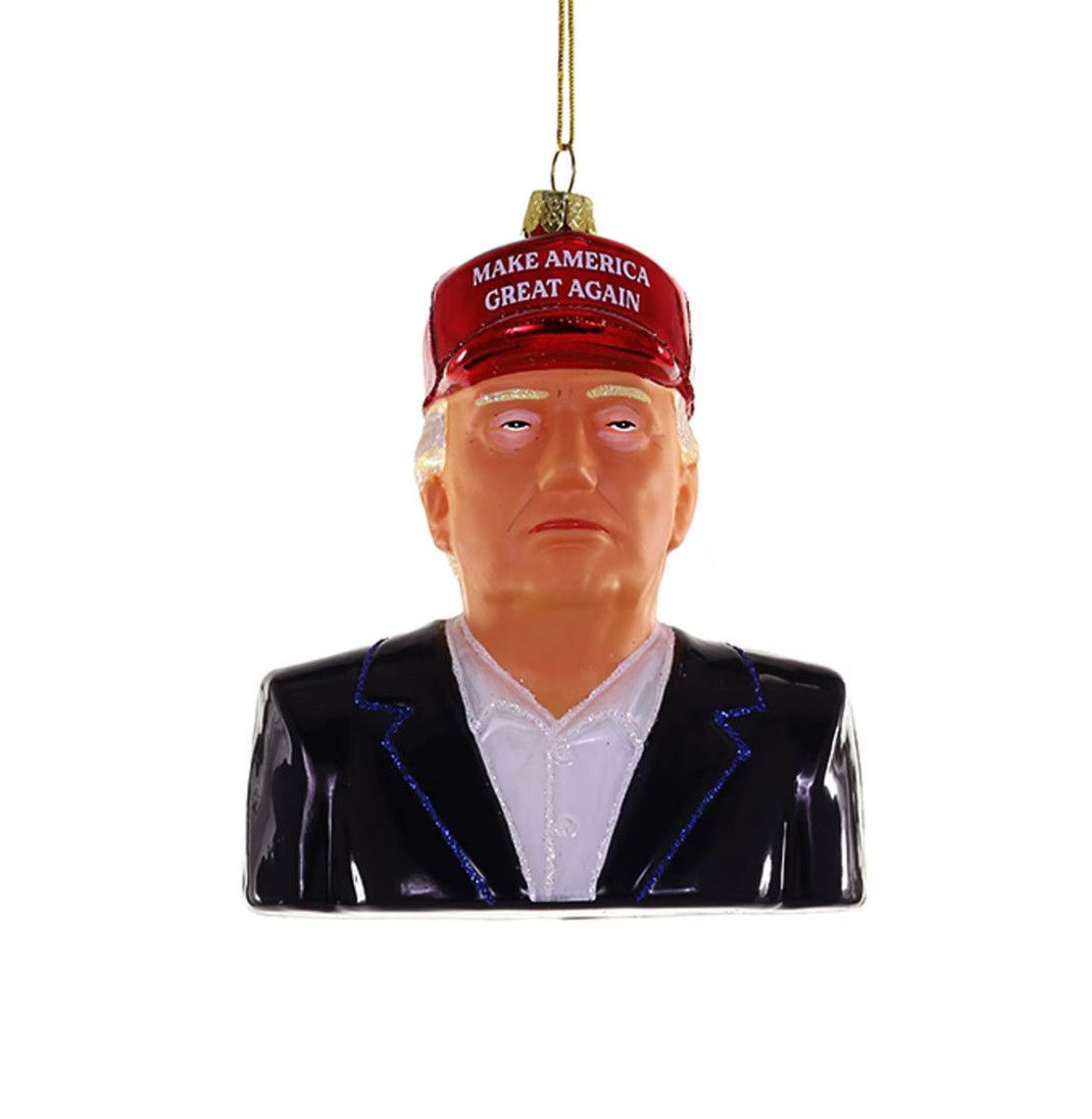 Trump with MAGA Hat Ornament