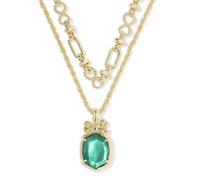 The Daphne Bow Multistrand in Gold Pine Illusion