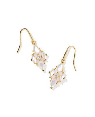 The Abbie Crystal Drop Earrings in Neutral Mix
