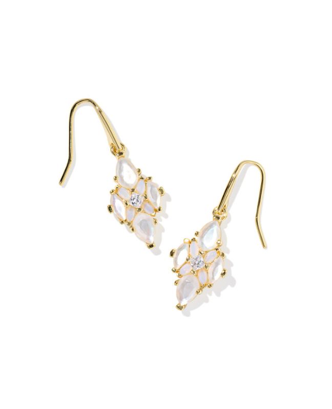 The Abbie Crystal Drop Earrings in Neutral Mix