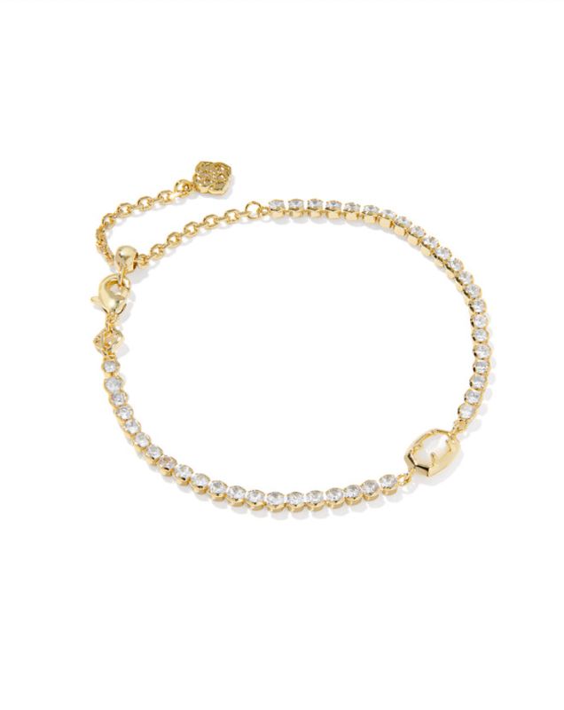The Emilie Tennis Bracelet in Ivory Mother of Pearl