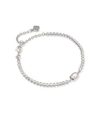 The Emilie Tennis Bracelet in Ivory Mother of Pearl