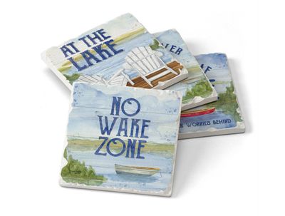 At the Lake 4 Pack Assorted Coaster Set