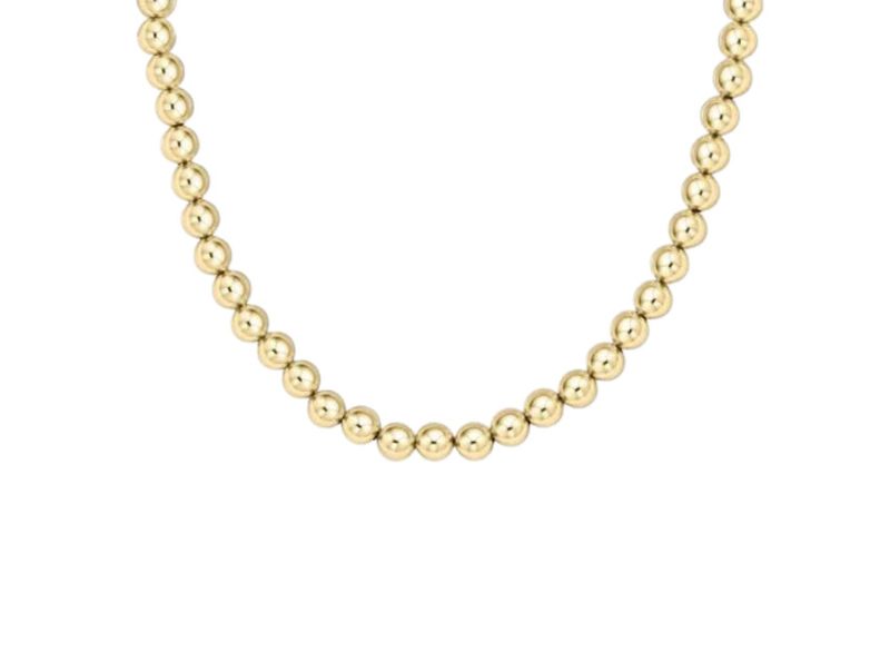 15&quot; Choker Classic Gold 8mm Bead