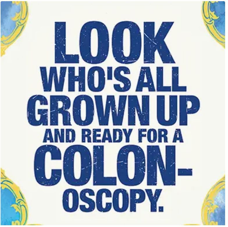 Grown Up Colonoscopy Birthday Card