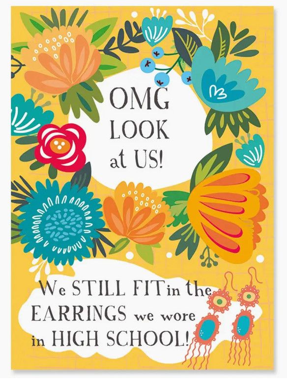 Earrings in High School Birthday Card