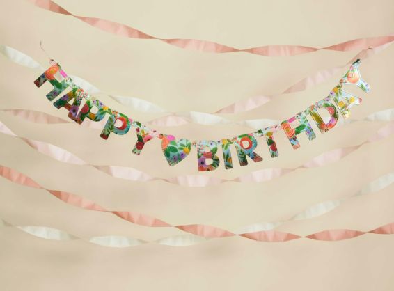 Rifle Garden Party Happy Birthday Banner