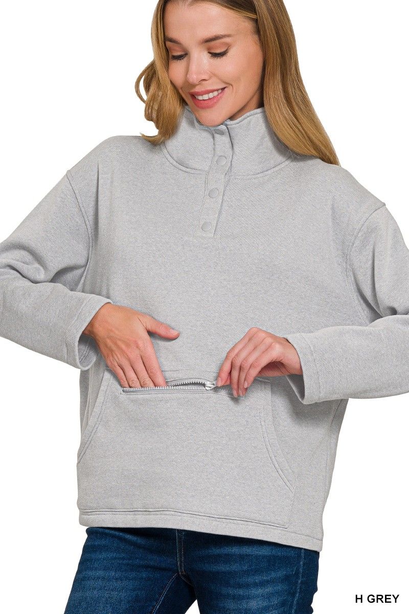 The Robbie Top, Color: H Grey, Size: S