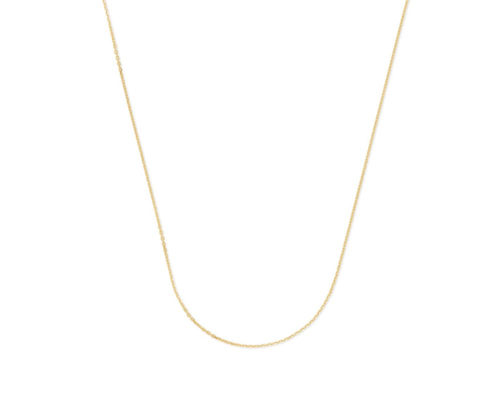 18" Thin Chain Necklace in 18K Gold Vermeil