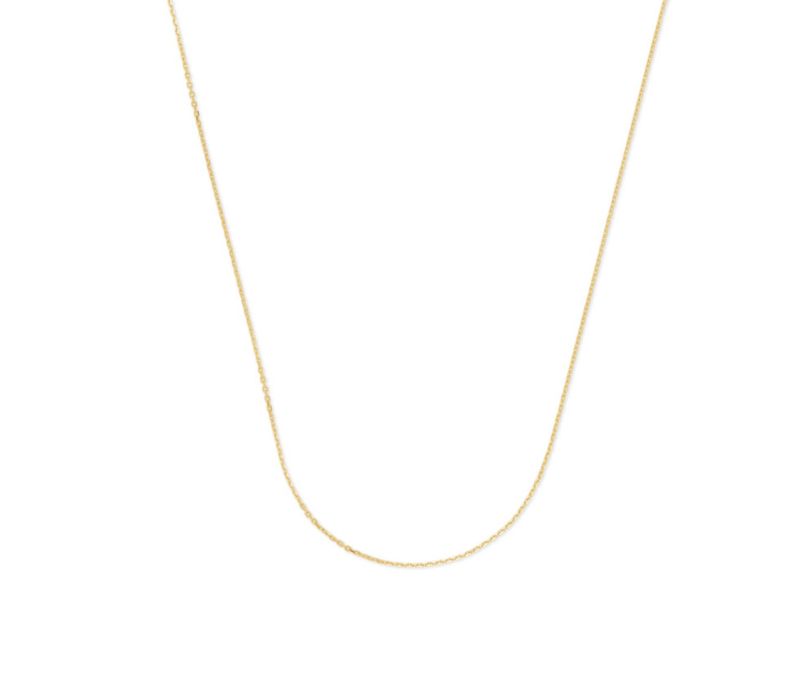 18" Thin Chain Necklace in 18K Gold Vermeil