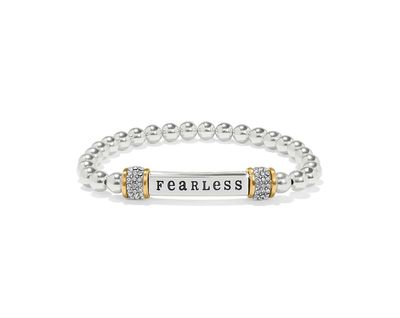 Meridian Fearless Two Tone Stretch Bracelet