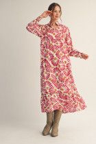 The Macie Dress, Color: Magenta, Size: S