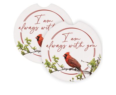 2 Pack Car Coaster Set | With You Cardinal