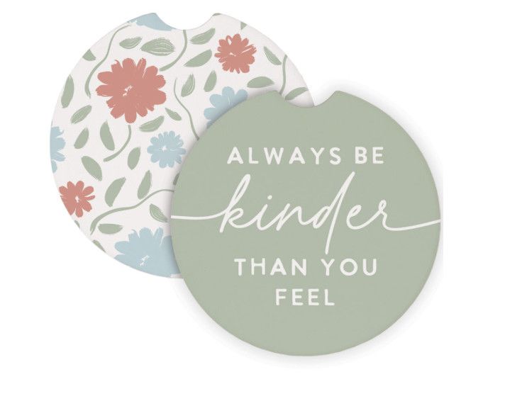 2 Pack Car Coaster Set | Always Kinder Flowers