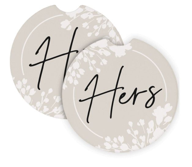 2 Pack Car Coaster Set | Hers His Care