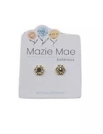 Mazie Mae Girls Earrings | Gold Sunflower Stud