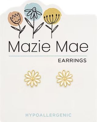 Mazie Mae Girls Earrings | Gold Daisy Studs