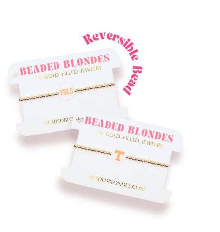 Tennessee Gold Beaded Logo Bracelet