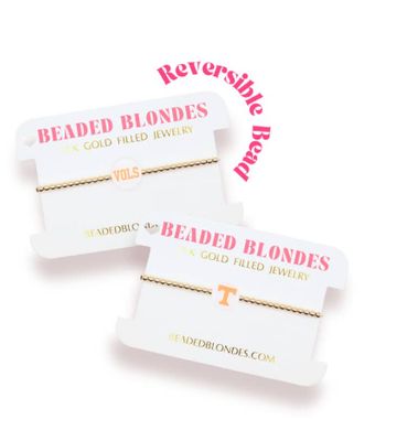 Tennessee Gold Beaded Logo Bracelet